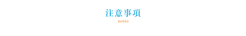 注意事項